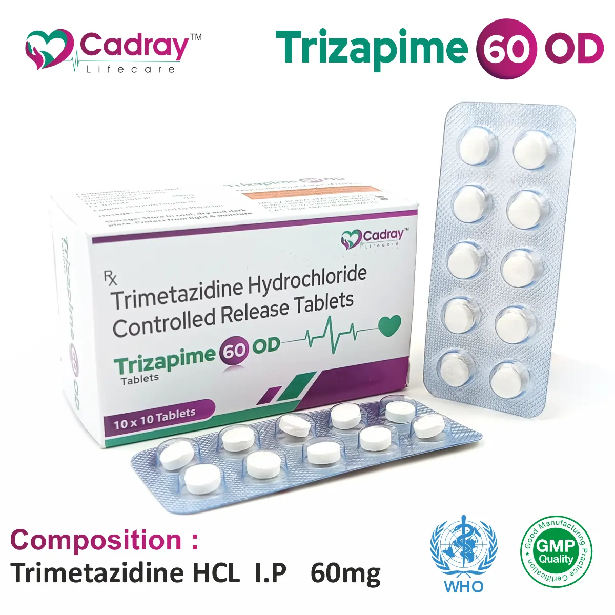 Trimetazidine 60 mg Tablet in PCD Pharma Franchise